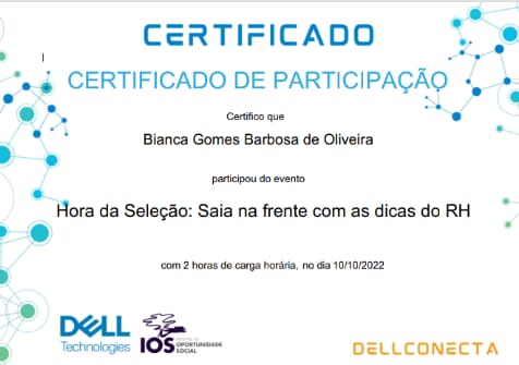 Certificado Dicas de RH